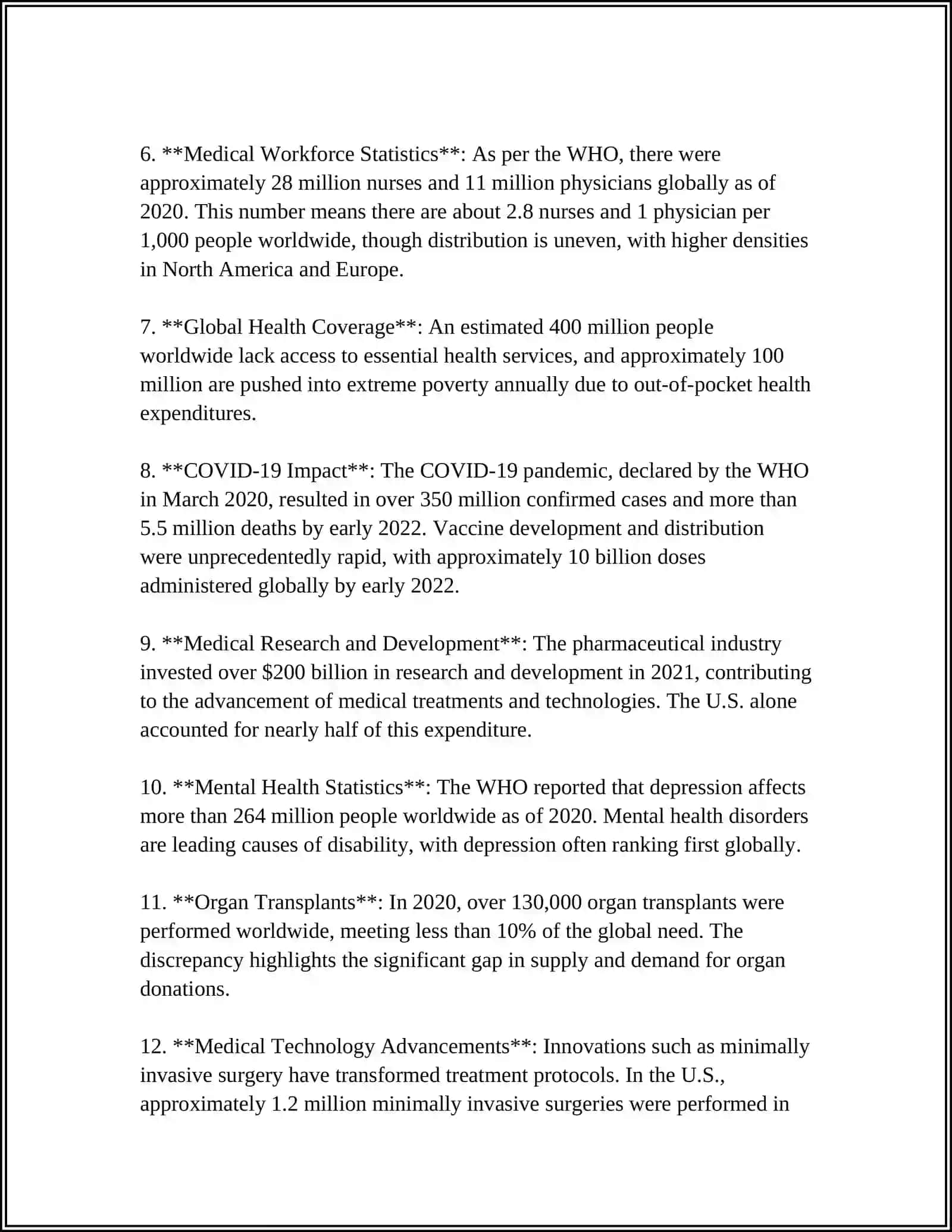 Medicine: An Overview of Key Statistics and Facts 4