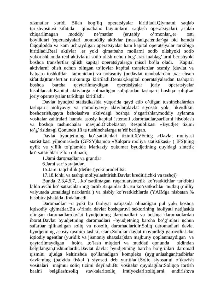 MOLIYA KREDIT TIZIMI STATISTIKASI 4