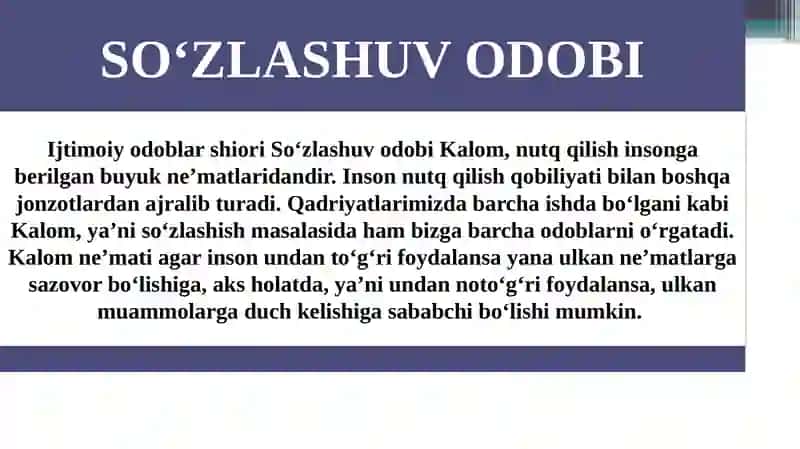IJTIMOIY ODOBLAR 4
