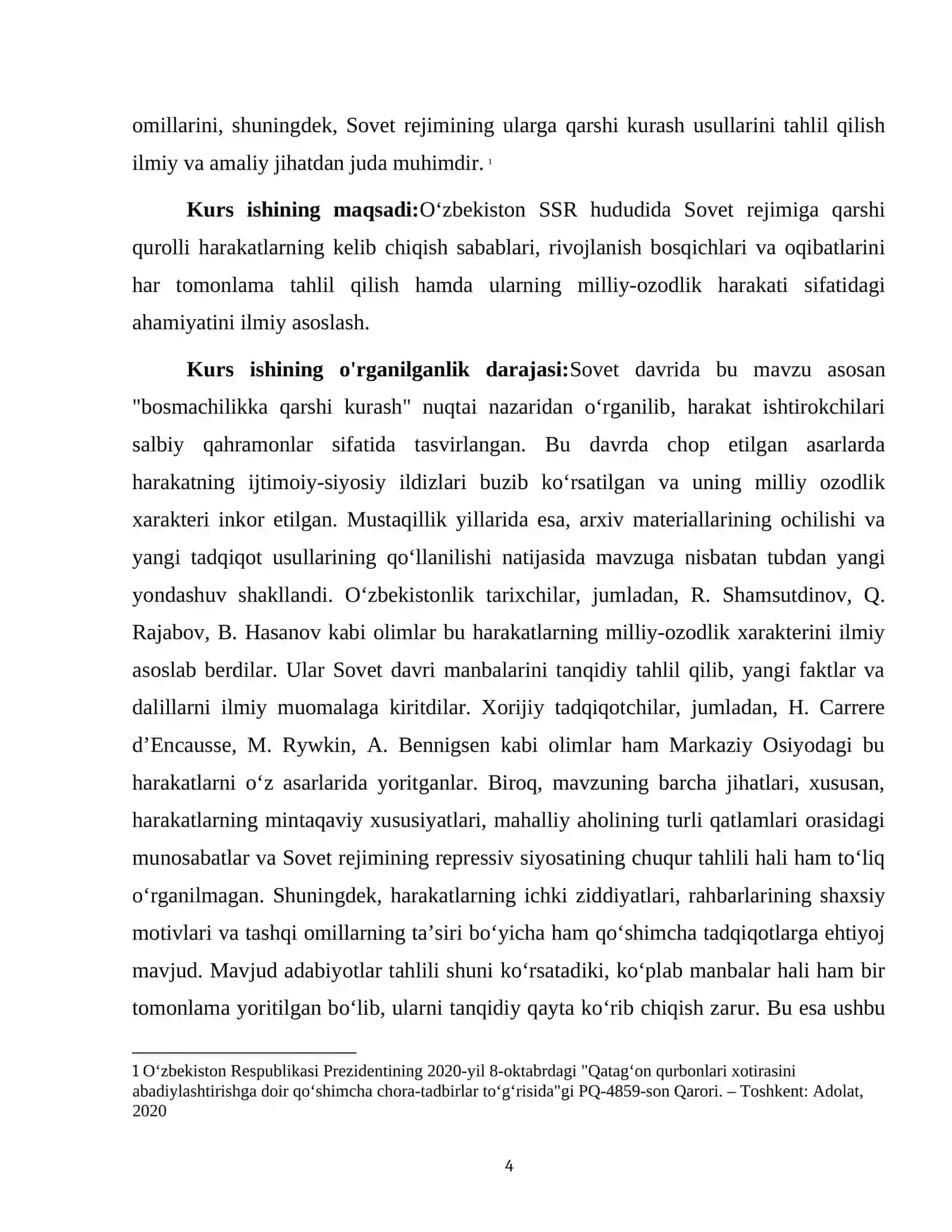 O'ZBEKISTON SSR DA SOVET REJIMIGA QARSHI QUROLLI HARAKAT 4