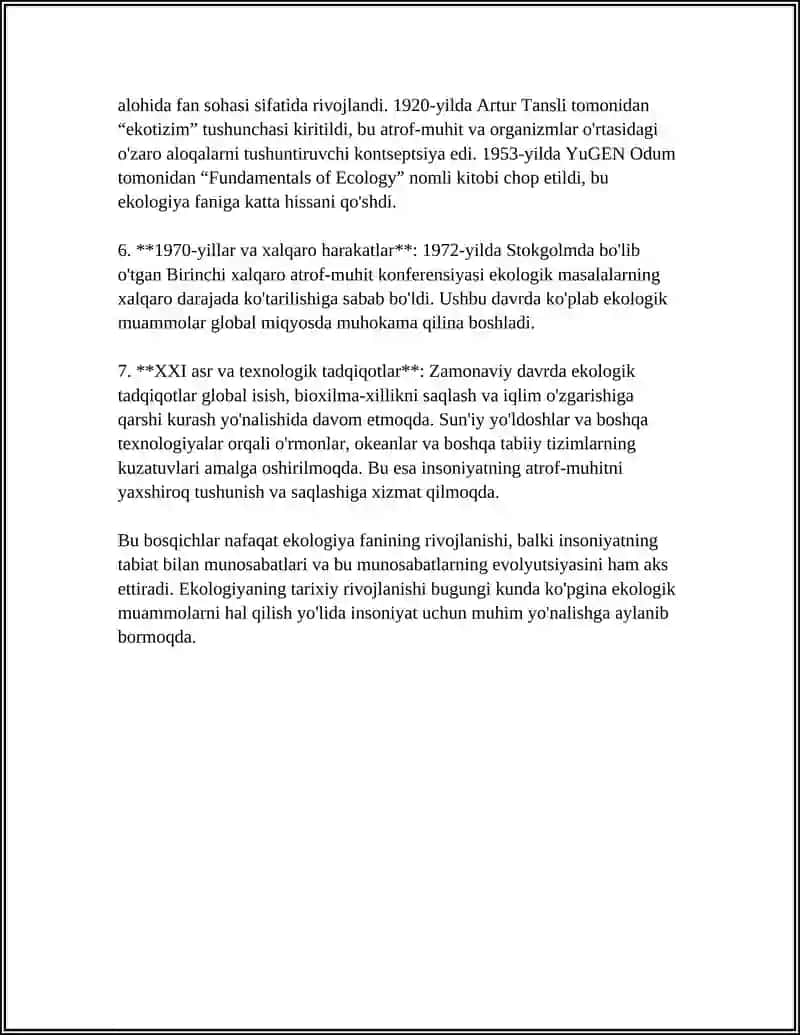 HISTORY AND ORIGINS OF ECOLOGY 4