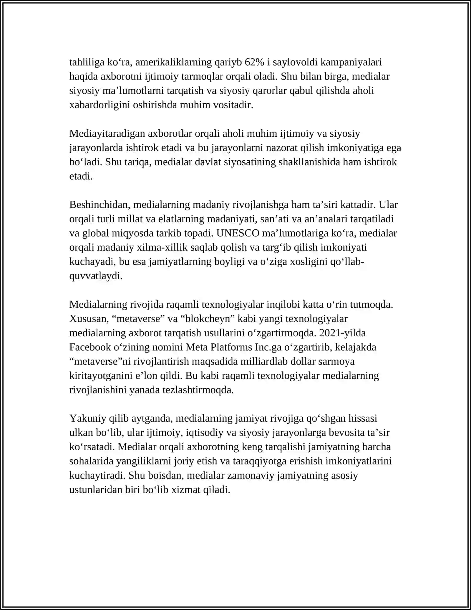 MEDIALARNING IJTIMOIY MAZMUNI 4