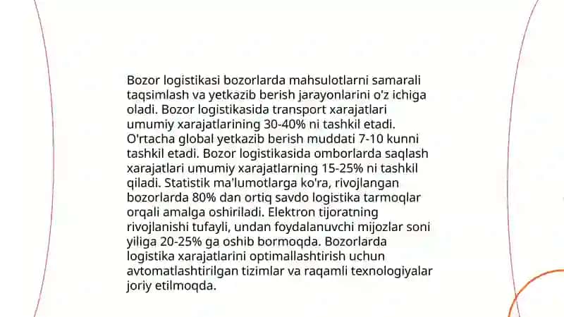Bozor infratuzilmasi va uning unsurlari 4