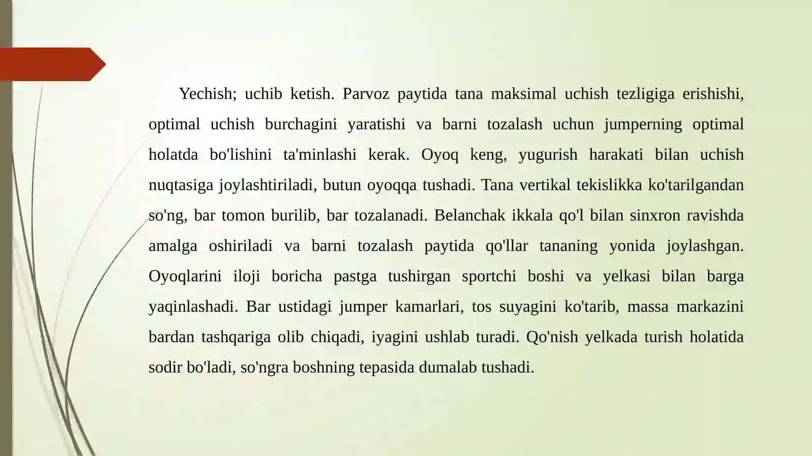 Balandlikka sakrash texnikasini oʻrgatish metodikasi 4
