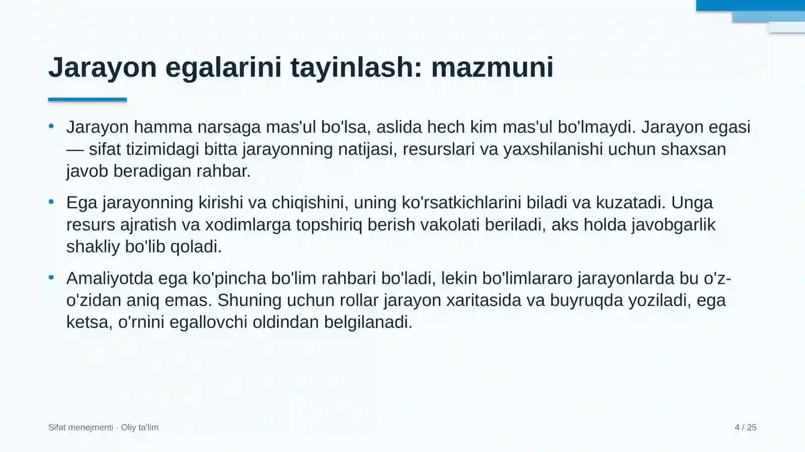 Festival turizmida jarayonlar egalarini tayinlash 4
