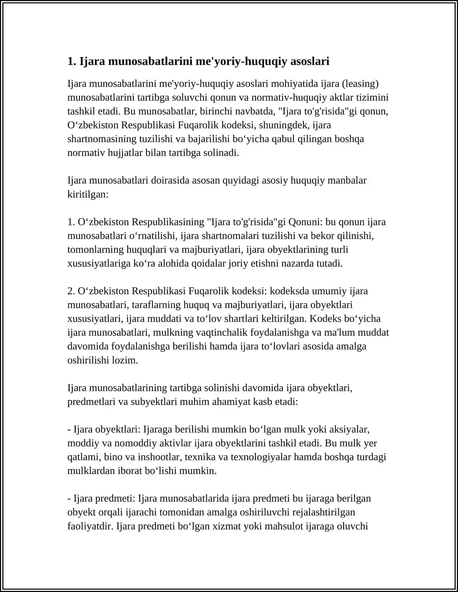 IJARA MUNOSABATLARINI TARTIBGA SOLISH 4