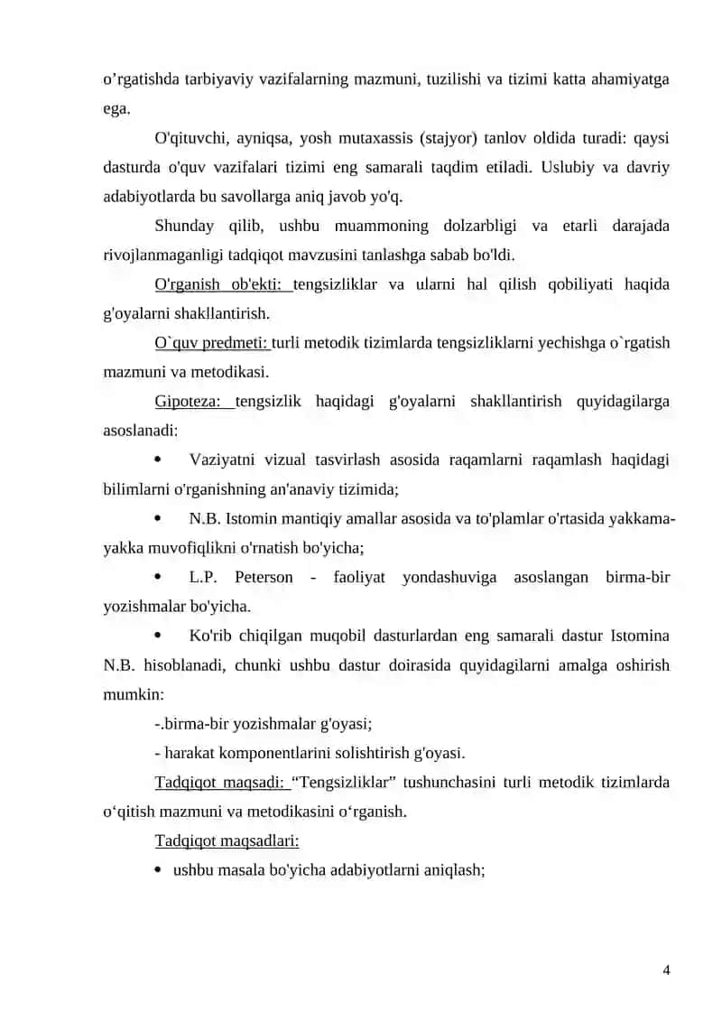 Tenglik va tengsizliklar 4