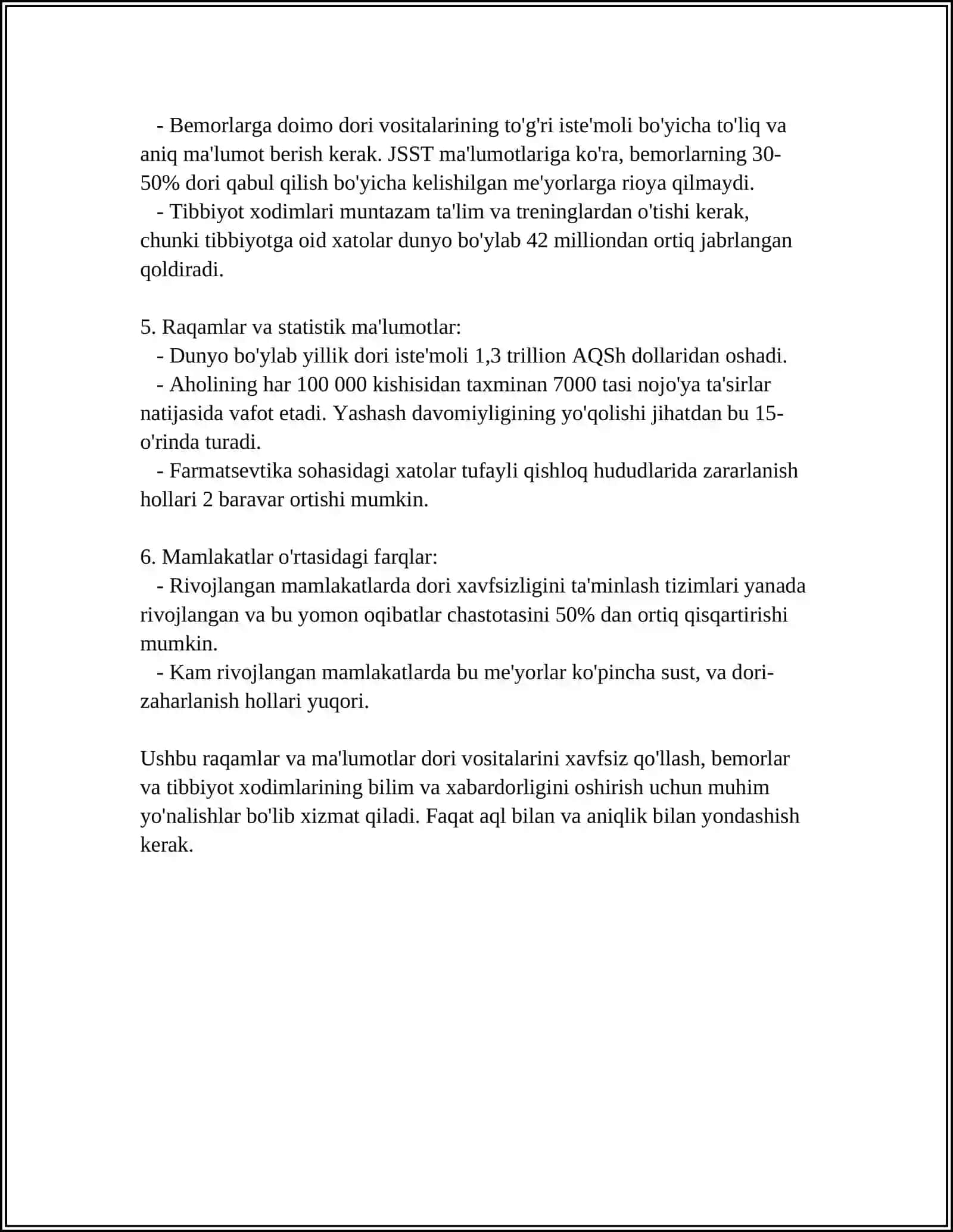 Dori Vositalarini Qo'llash Xavfsizligi 4
