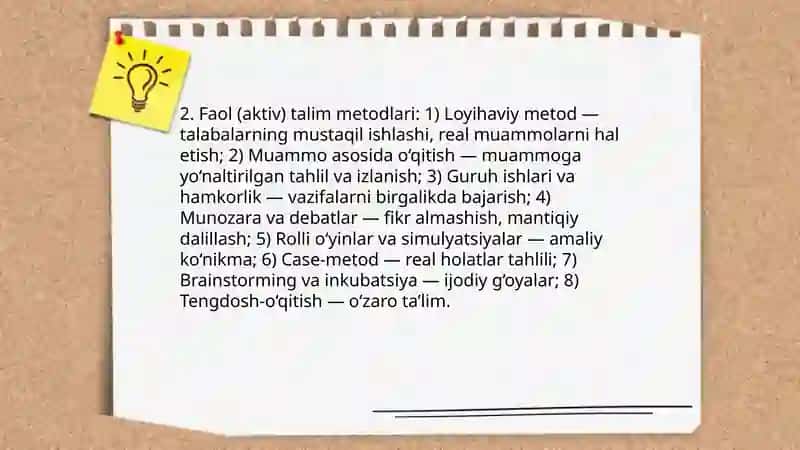 Talim metodlari va vositalari 4