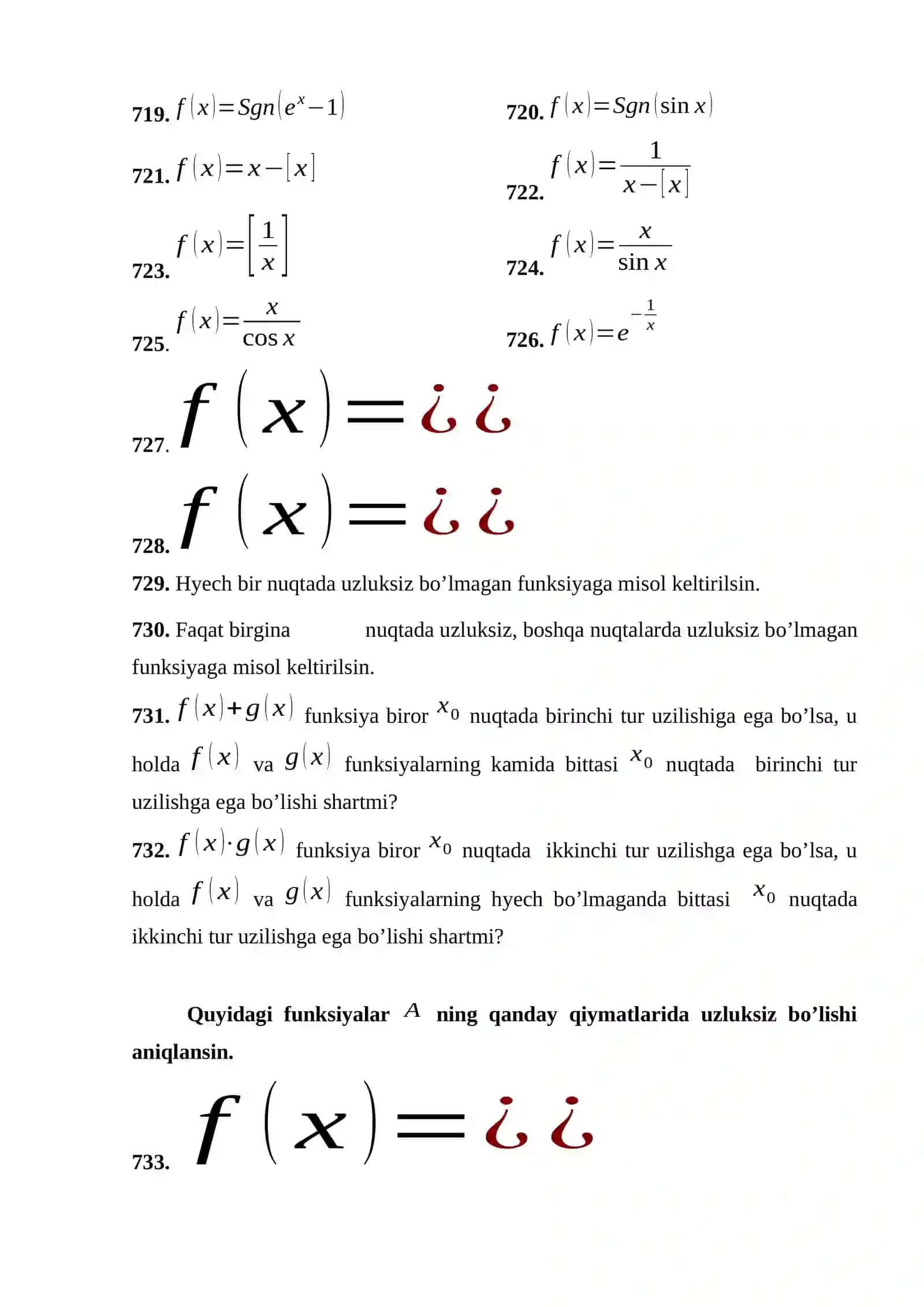 Funksiyaning uzluksizligi 4