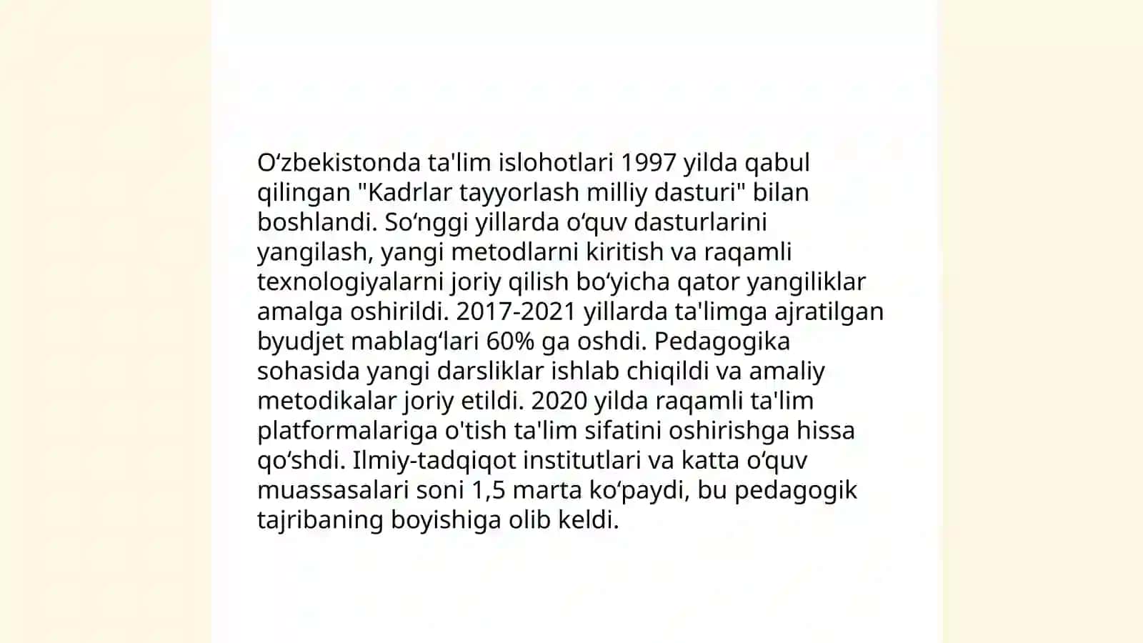 Mustaqil O'zbekistonda pedagogika fanining rivojlanish tarixi 4