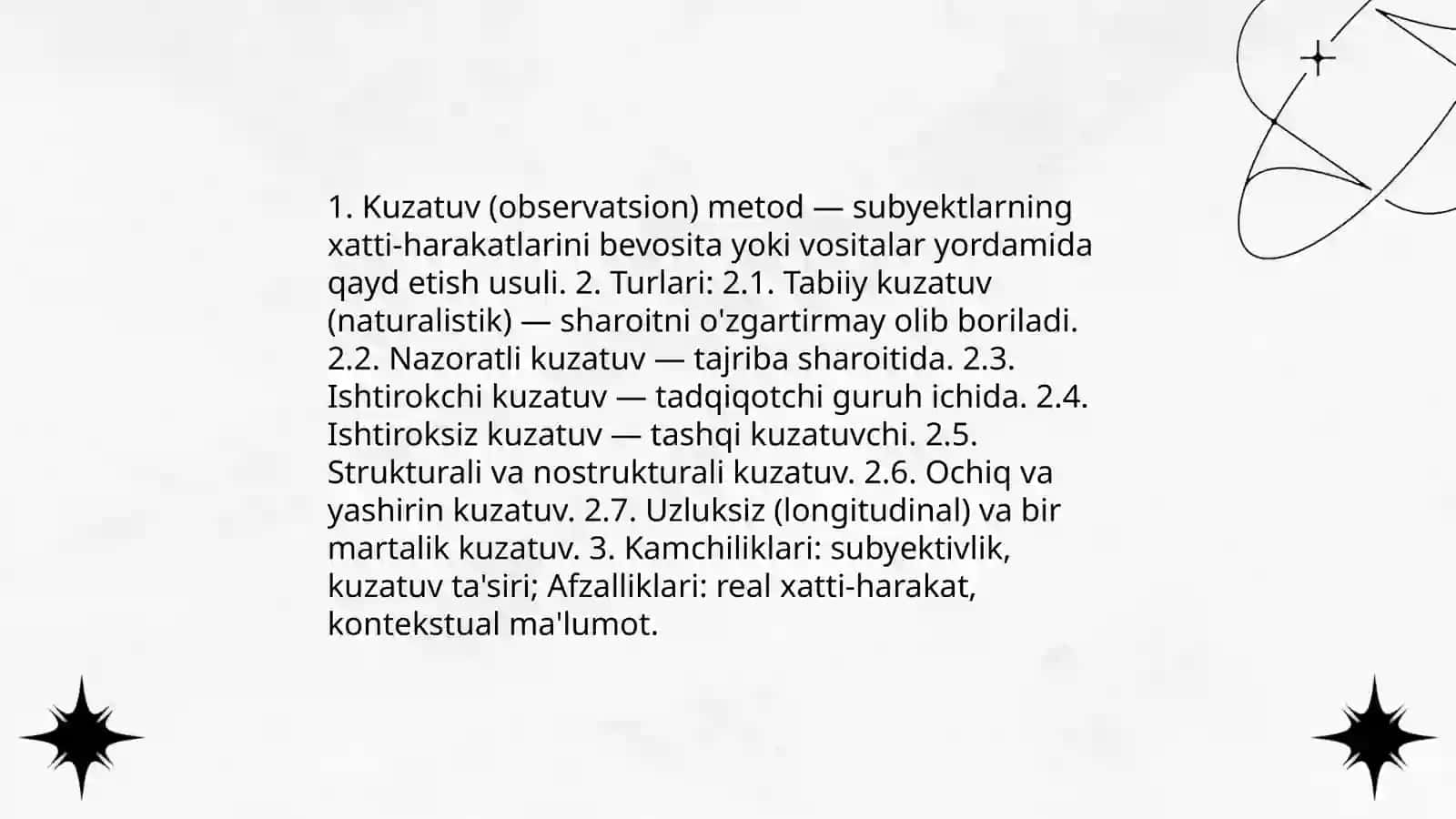 Psixologiya fanining ilmiy tadqiqot metodlari 4