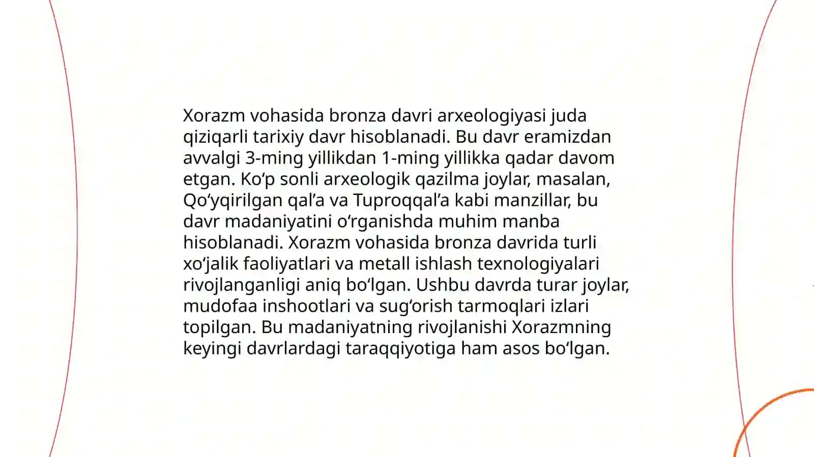 Zarafshon va Xorazm vohalari bronza davri madaniyatlari 4