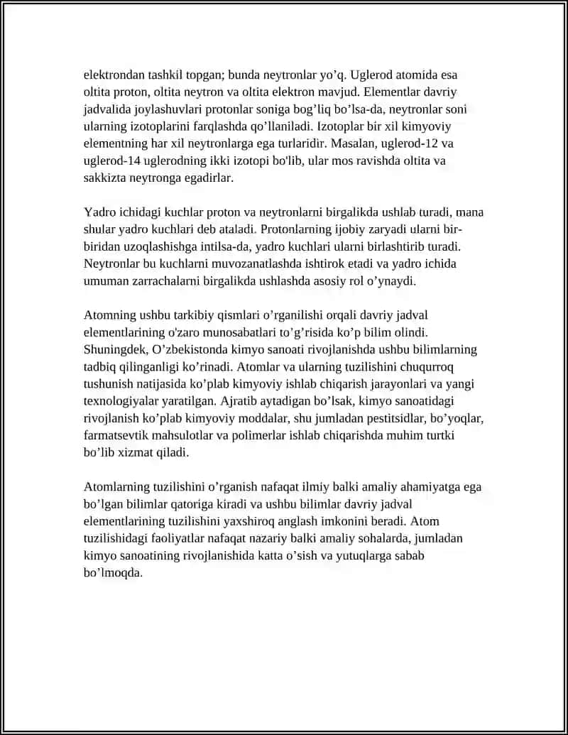 ATOM TUZILISHI ELEMENTLARNING DAVRIY JADVALI 4