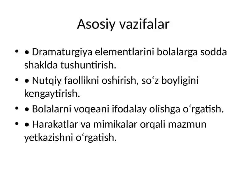 Sahnalashtirish faoliyati 4