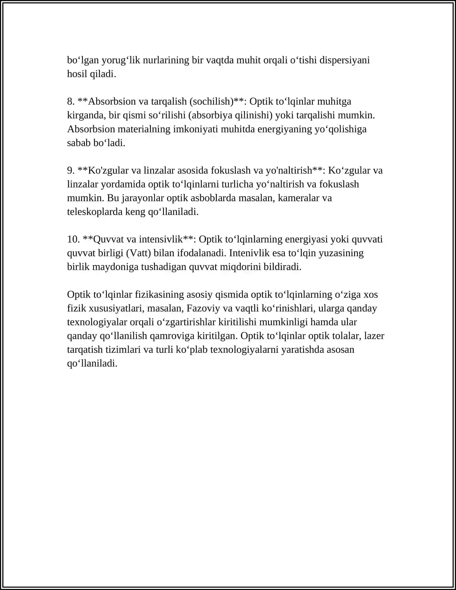 OPTIK ALOQA TEXNOLOGIYALARI ORQALI YUQORI TEZLIKDA MA'LUMOT UZATISH 4