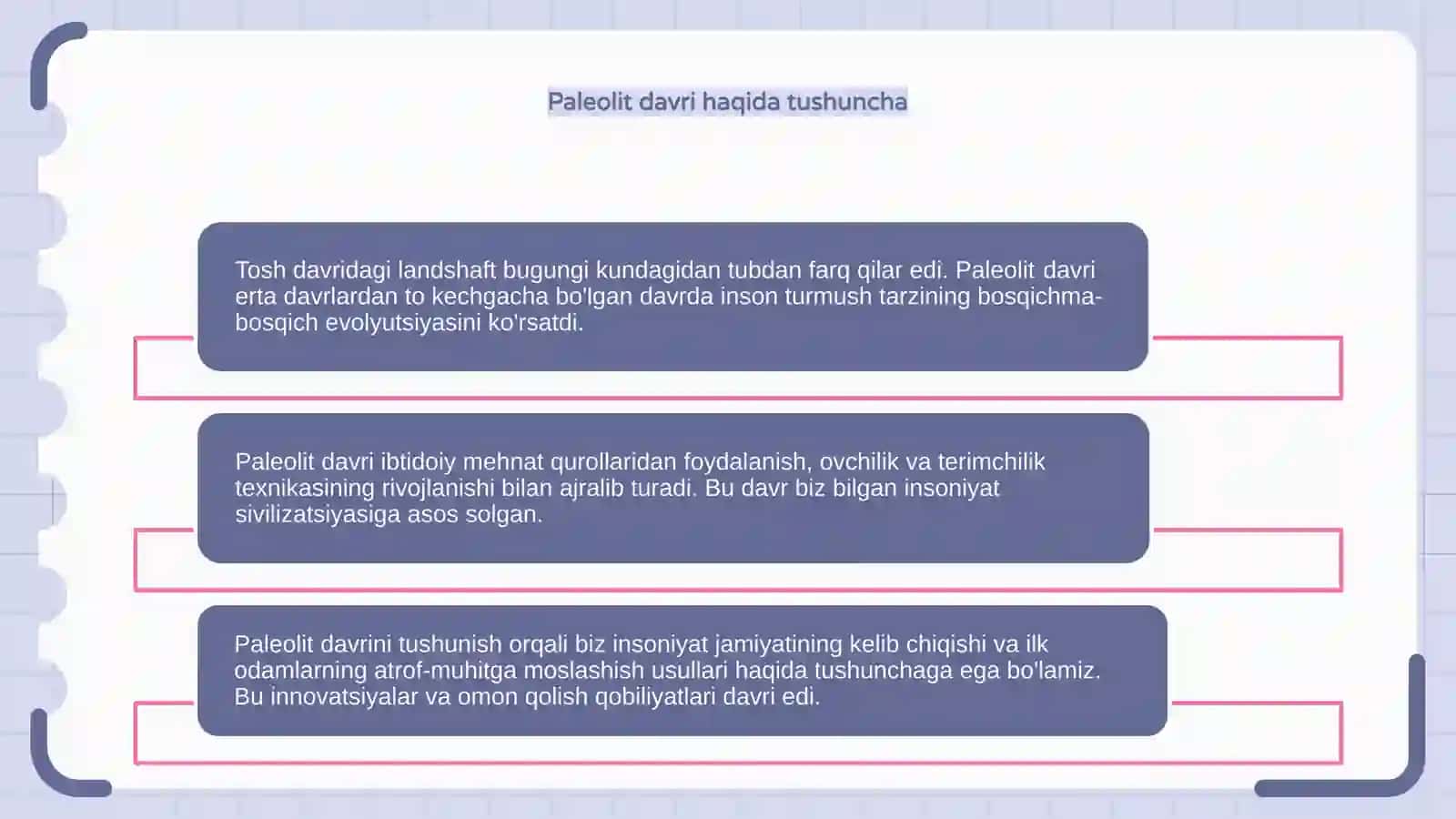 Tosh davri landshafti paleolit , ilk o'rta so'nggi 4
