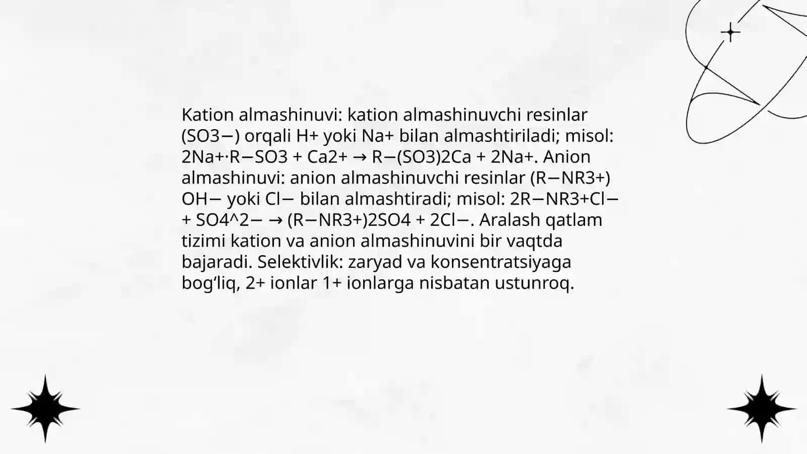 Ion almashinish reaksiyalari 4
