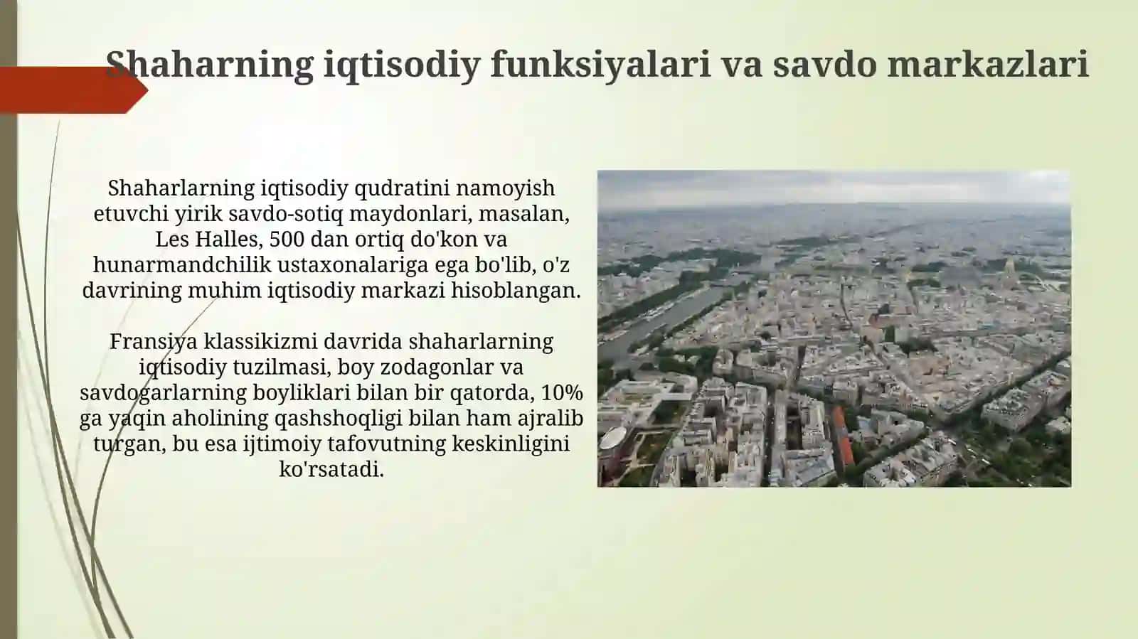 Fransiya klaastizim davridagi shaharsozlik 4