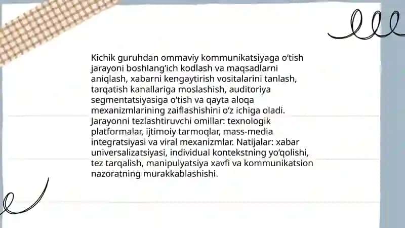 KICHIK GURUHLARDAGI KOMMUNIKATSIYADAN OMMAVIY KOMMUNIKATSIYAGACHA 4