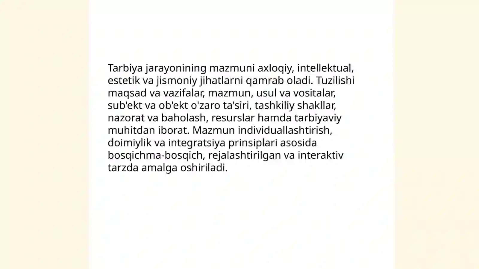 Tarbiya jarayoning mohiyati va mazmuni 4
