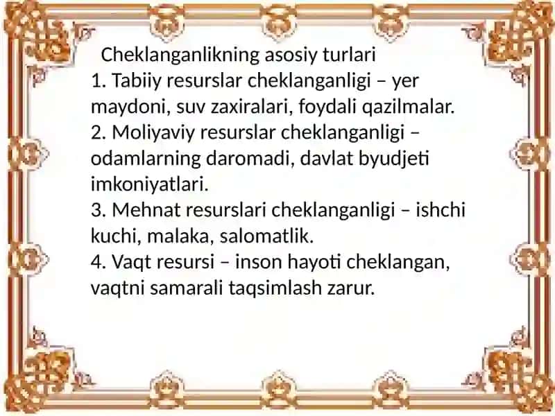 Cheklanganlik muammosi 4