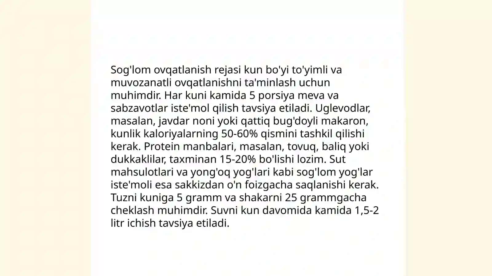 Ovqatlanish tartibi 4