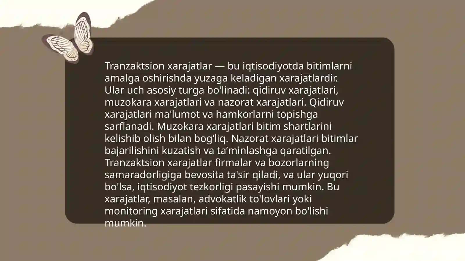 Kouz teoremasi va tranzaktsion xarajatlar 4