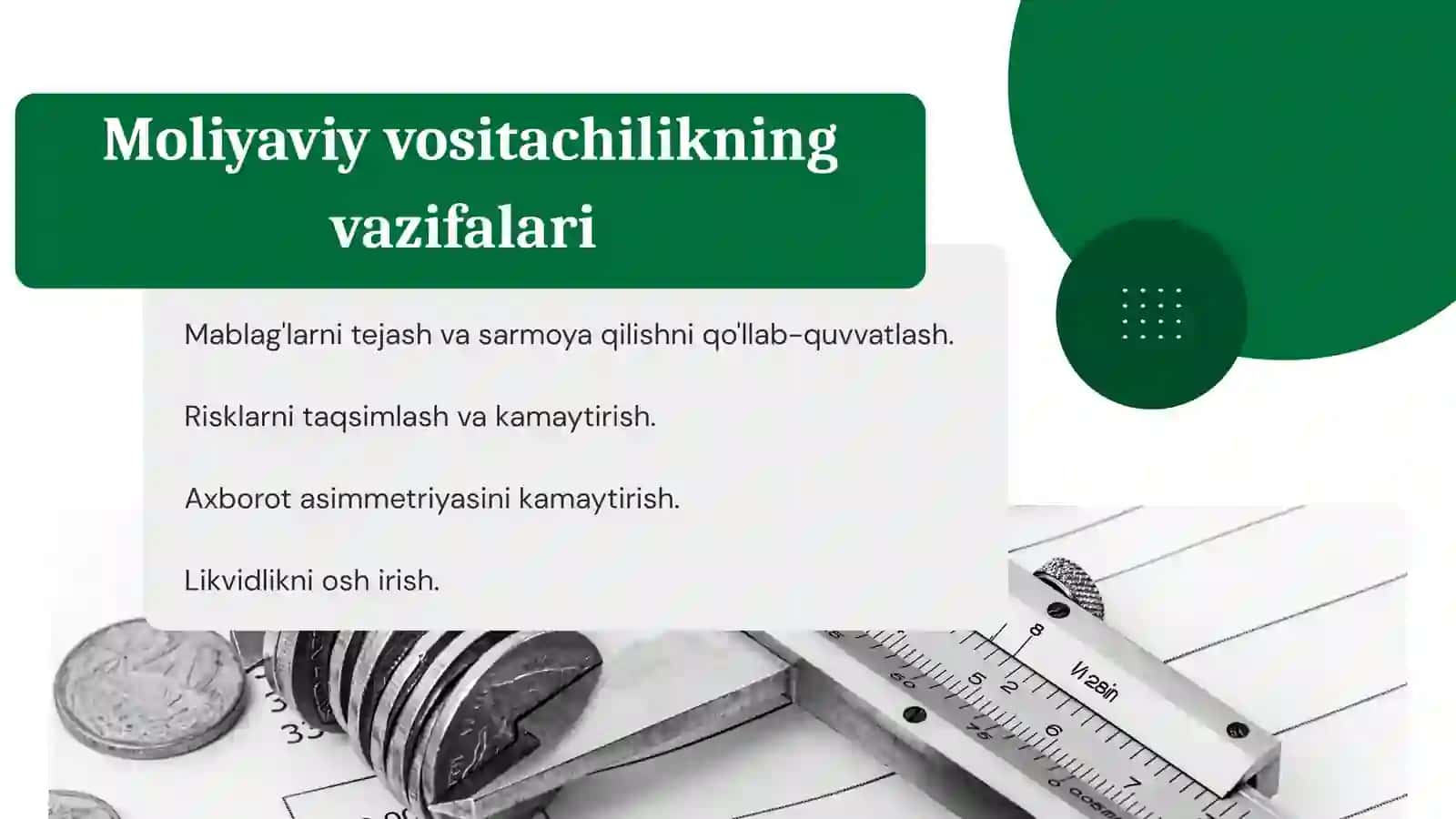 Moliyaviy vositachilikning afzalliklari 4