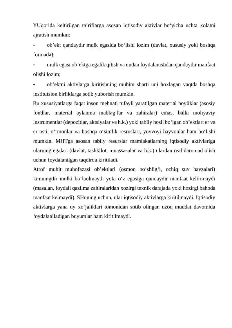 Milliy boylik tushunchasi, hajmi va tarkibi 4