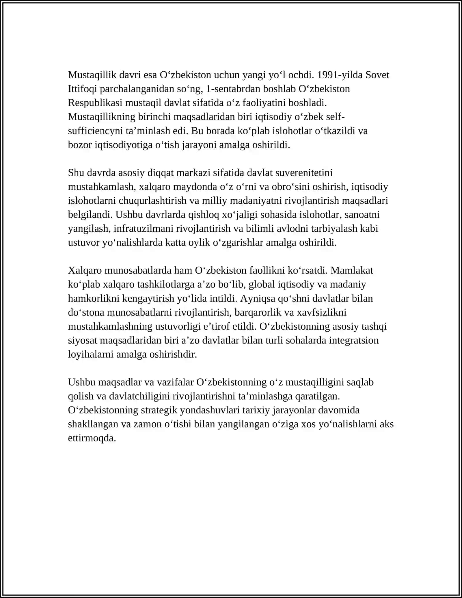 Oʻzbekiston tarixi fanining asosiy maqsad va vazifalari 4
