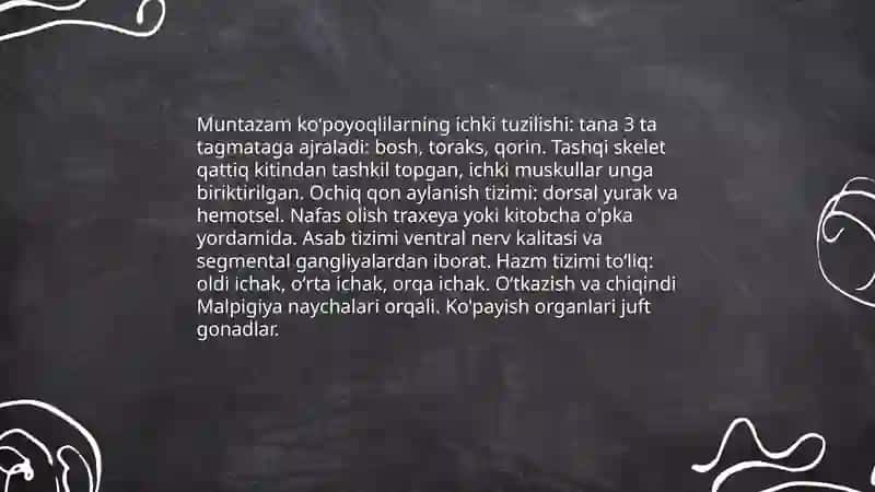 Muntazam koʻpoyoqlilar 4