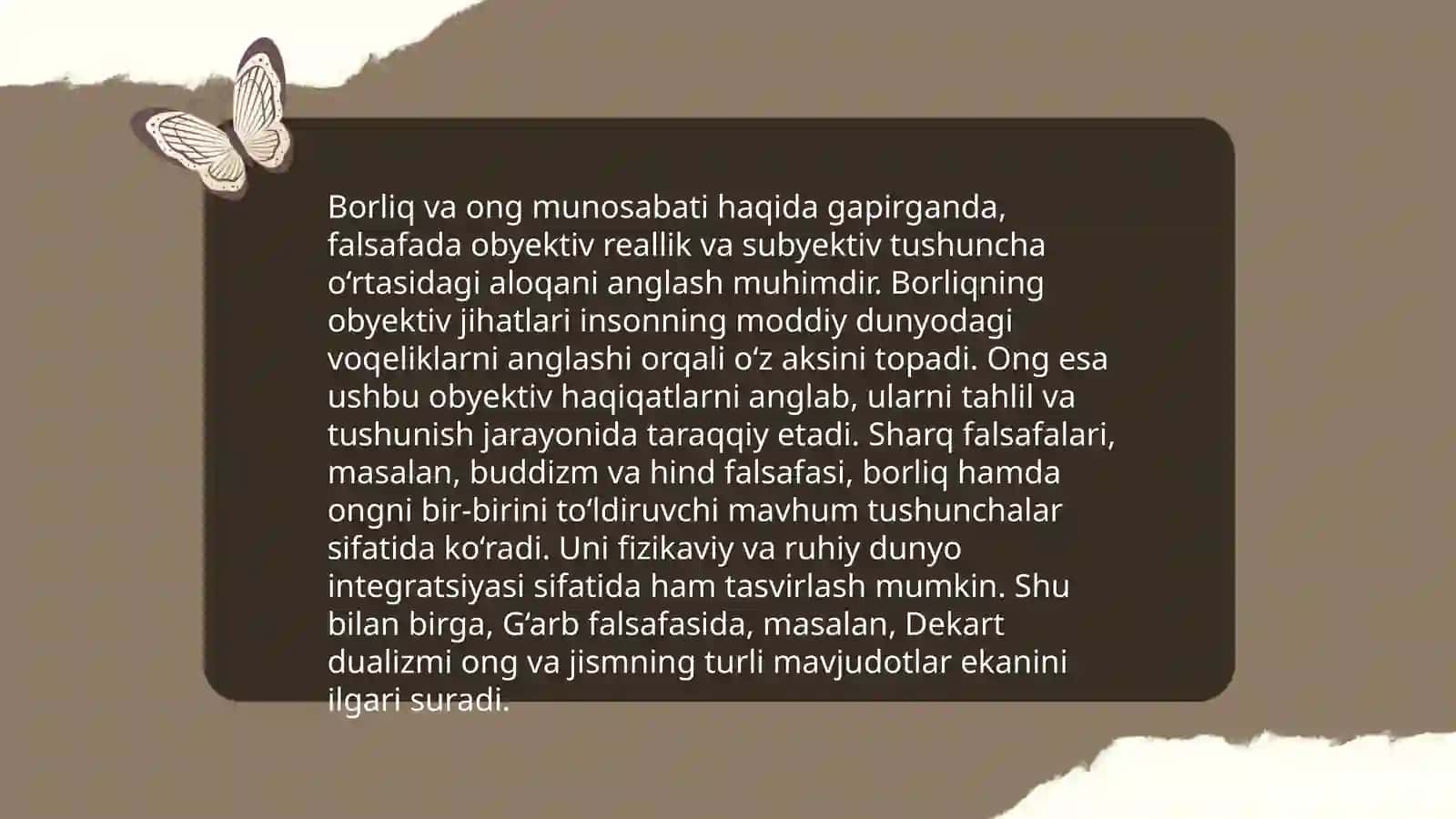 Borliq muammosi va talqini 4