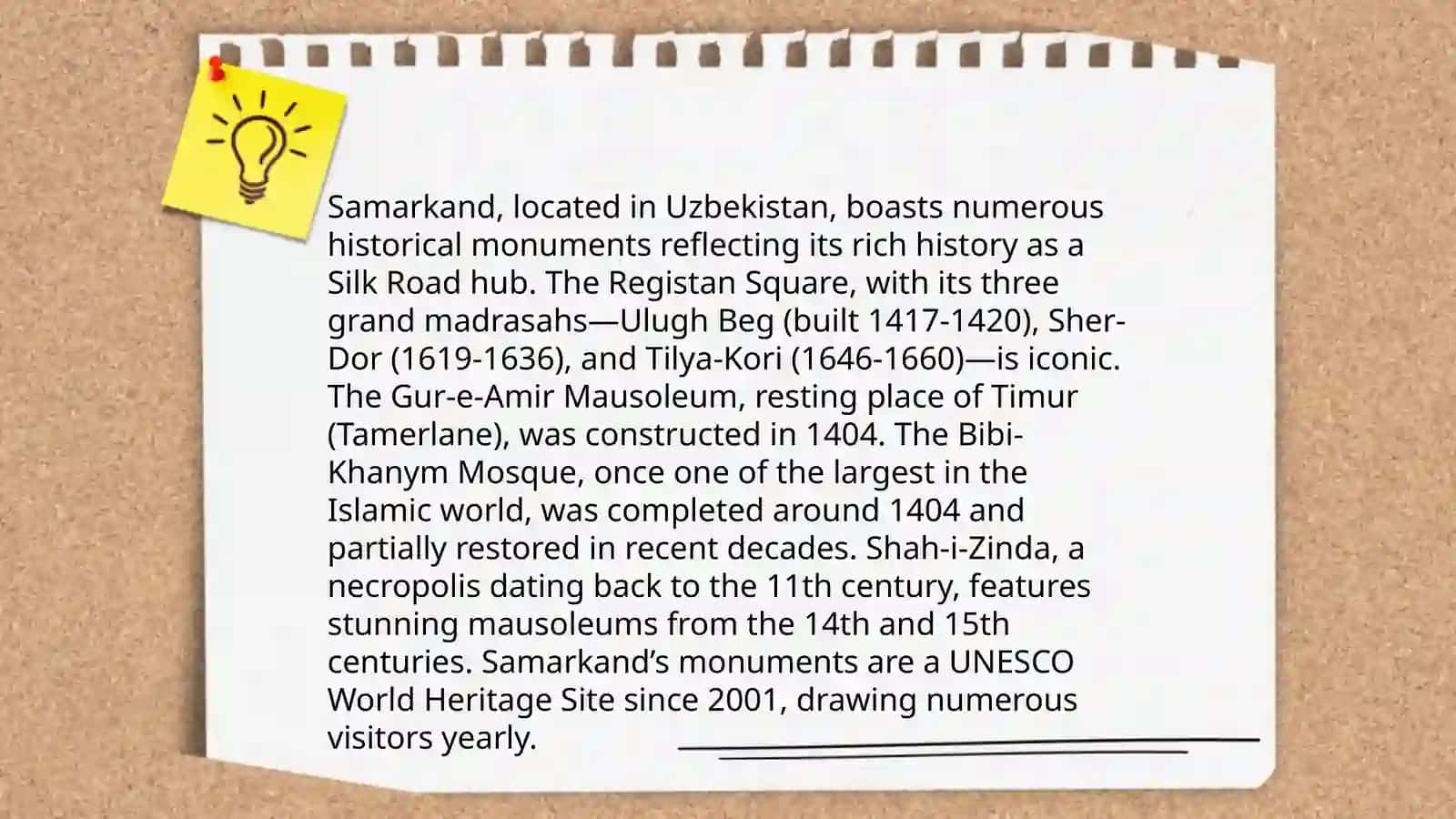 The sightseeing of Uzbekistan 4