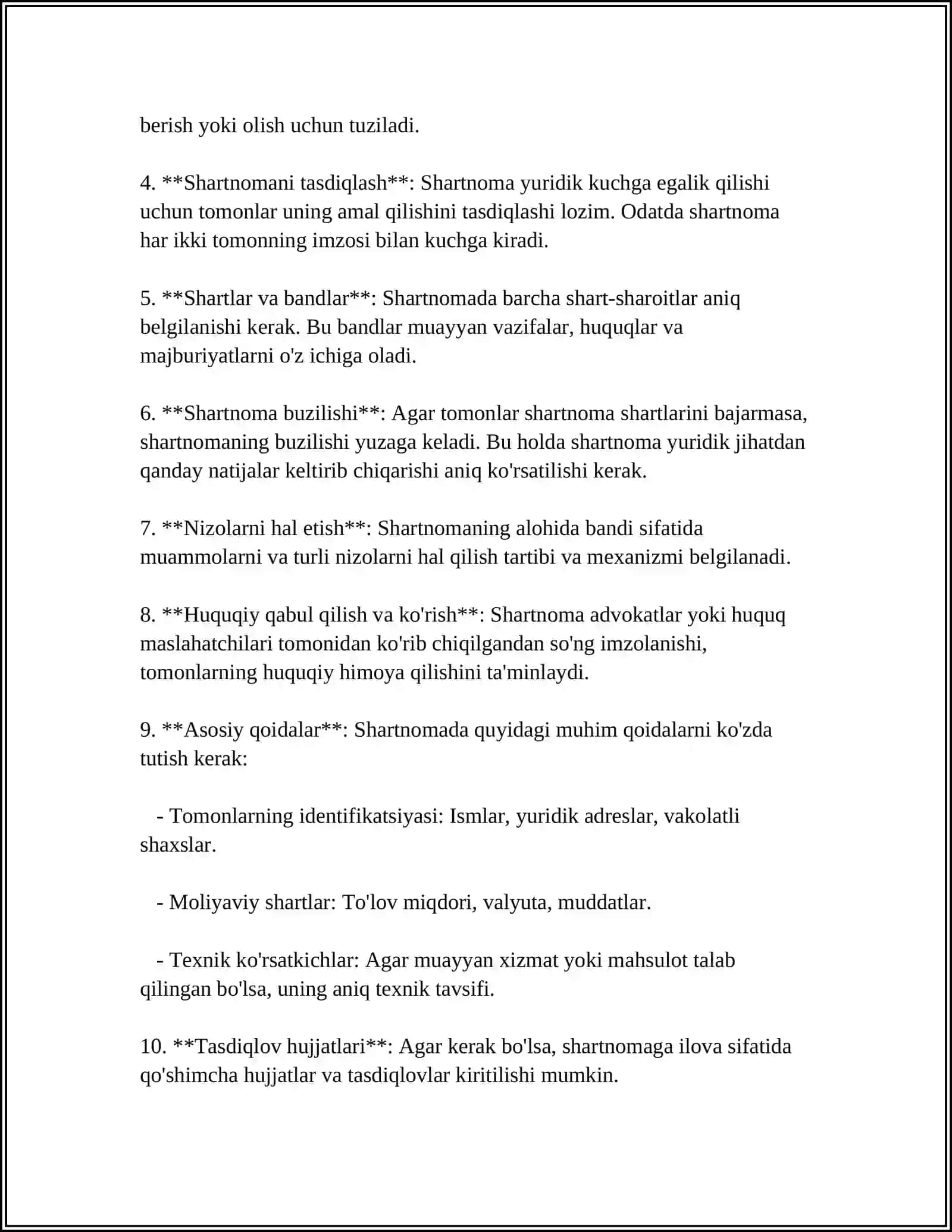 JAMOA SHARTNOMALARI 4