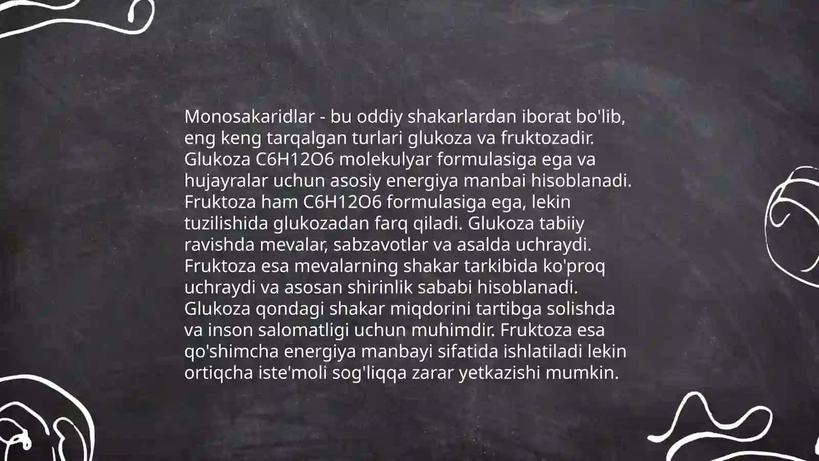 Uglevodlar tuzilishi va ishlatilishi 4