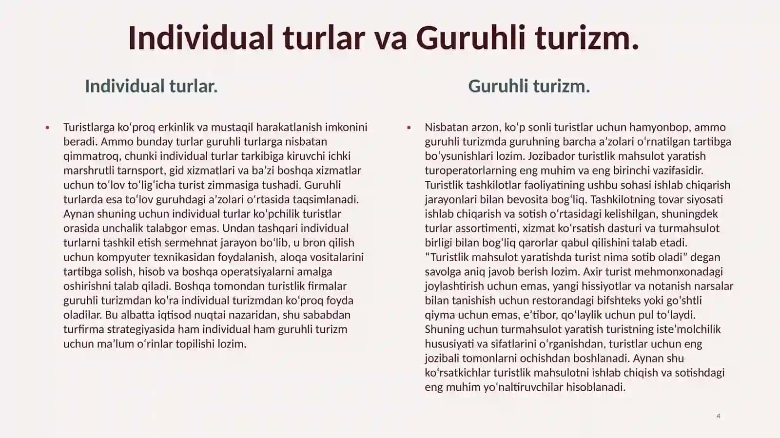 Jozibador turistik mahsulot yaratish 4