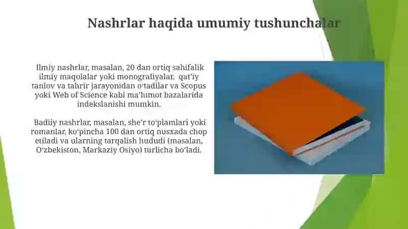 Nashrlar toʻgʻrisida umumiy tushunchalar 4