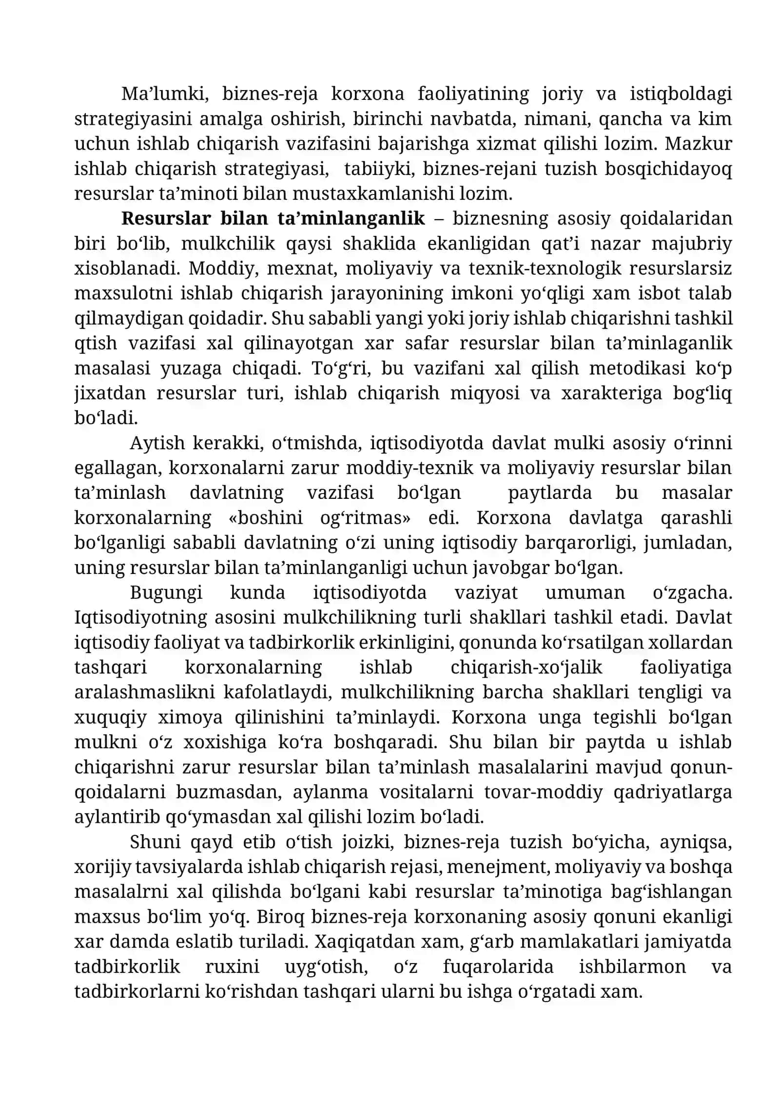 Biznes - rejaning asoslanganligi va ishonchliligi 4
