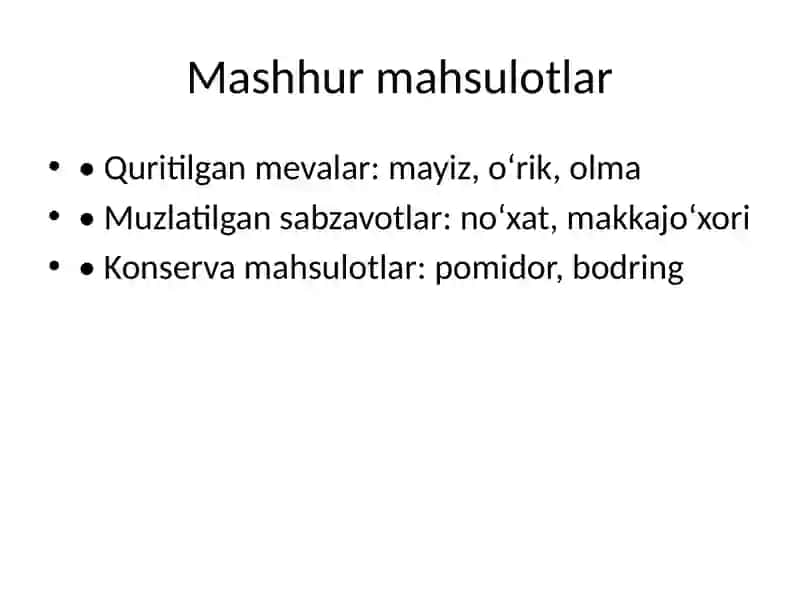 Qayta ishlangan meva va sabzavotlar 4