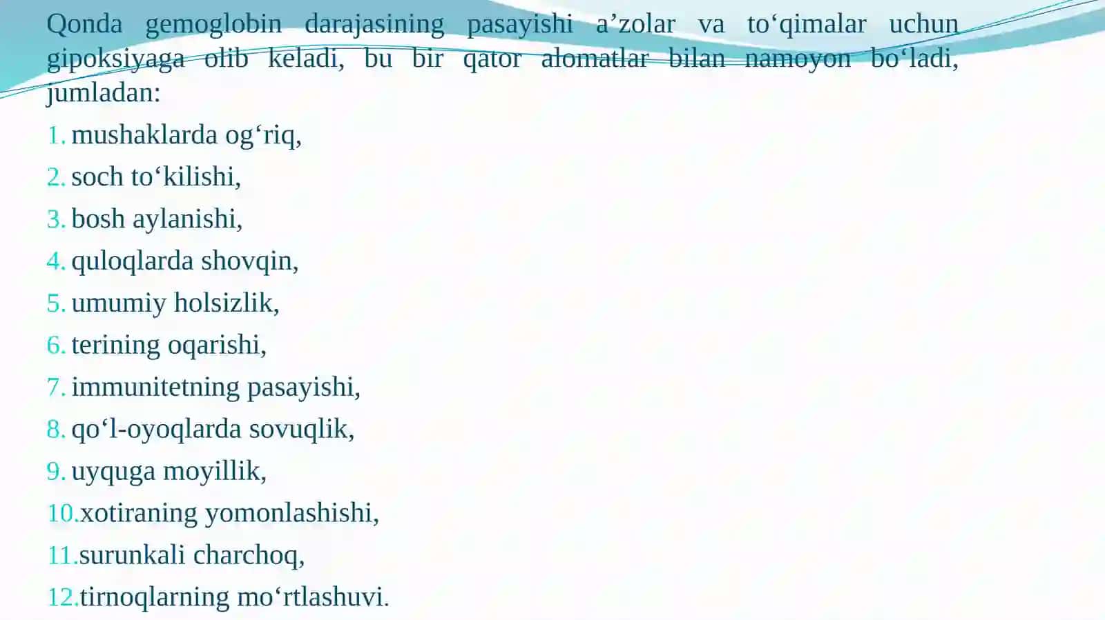 Homiladorlik va kam qonlik 4