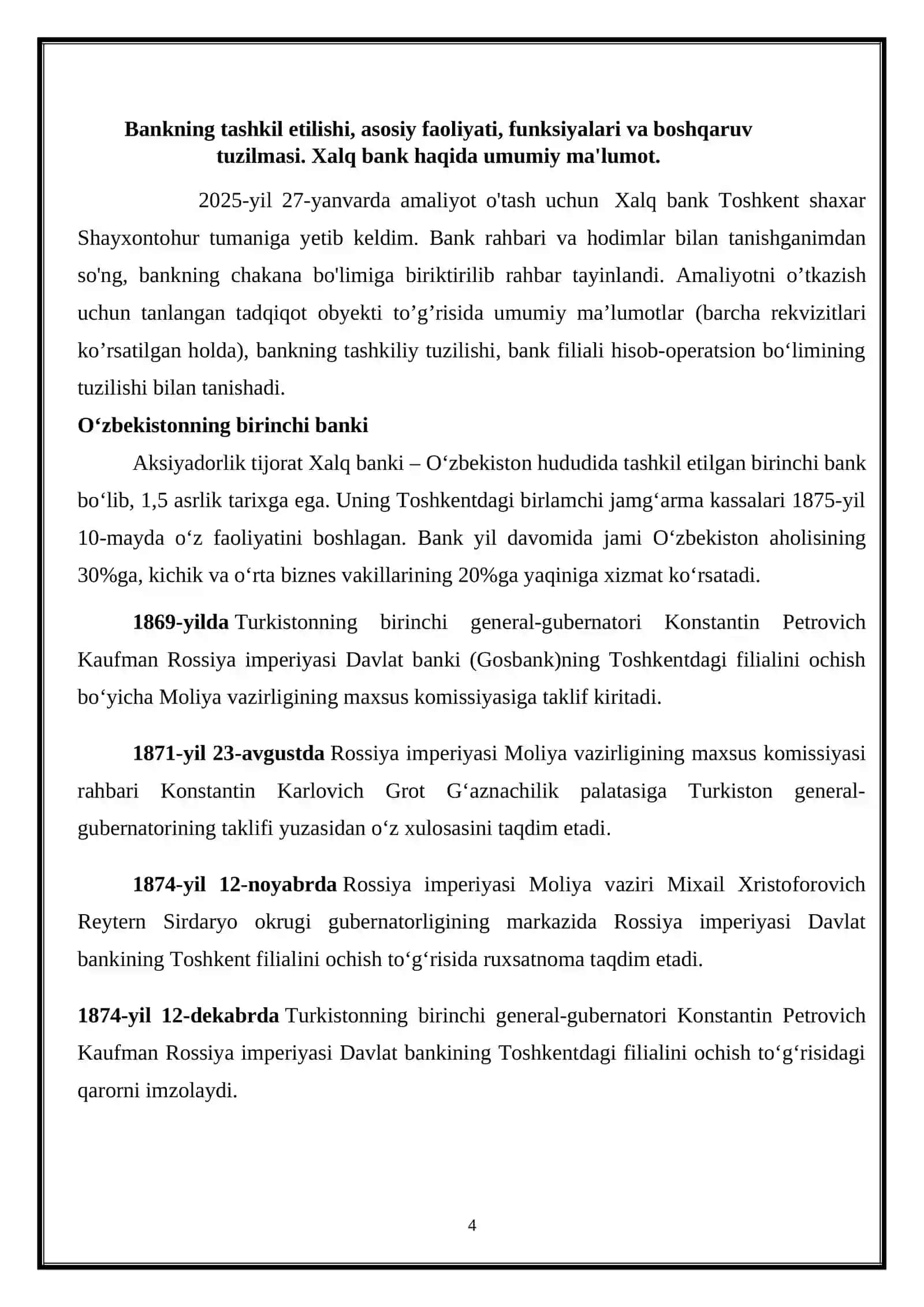 Xalq banki AMALIYOT DAFTARI 4