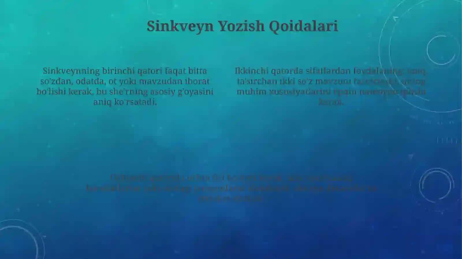 Sinkveynmetodi 4