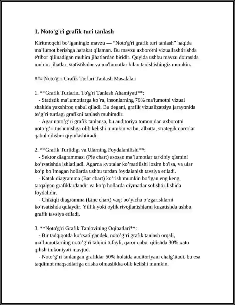 VIZUALLASHTIRISHDA KENG TARQALGAN XATOLAR 4