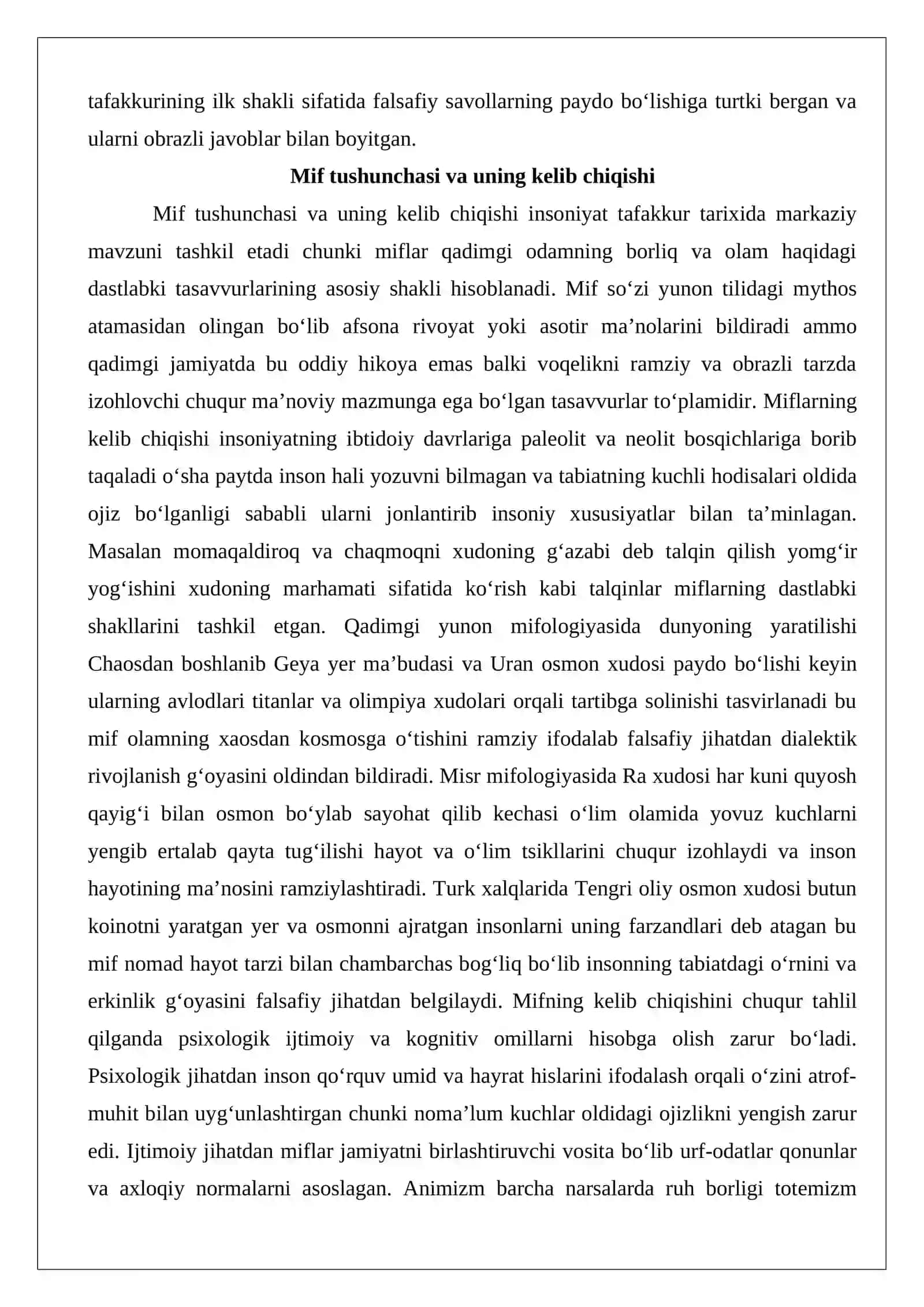 Mifologik dunyoqarashning falsafiy ahamiyati 4