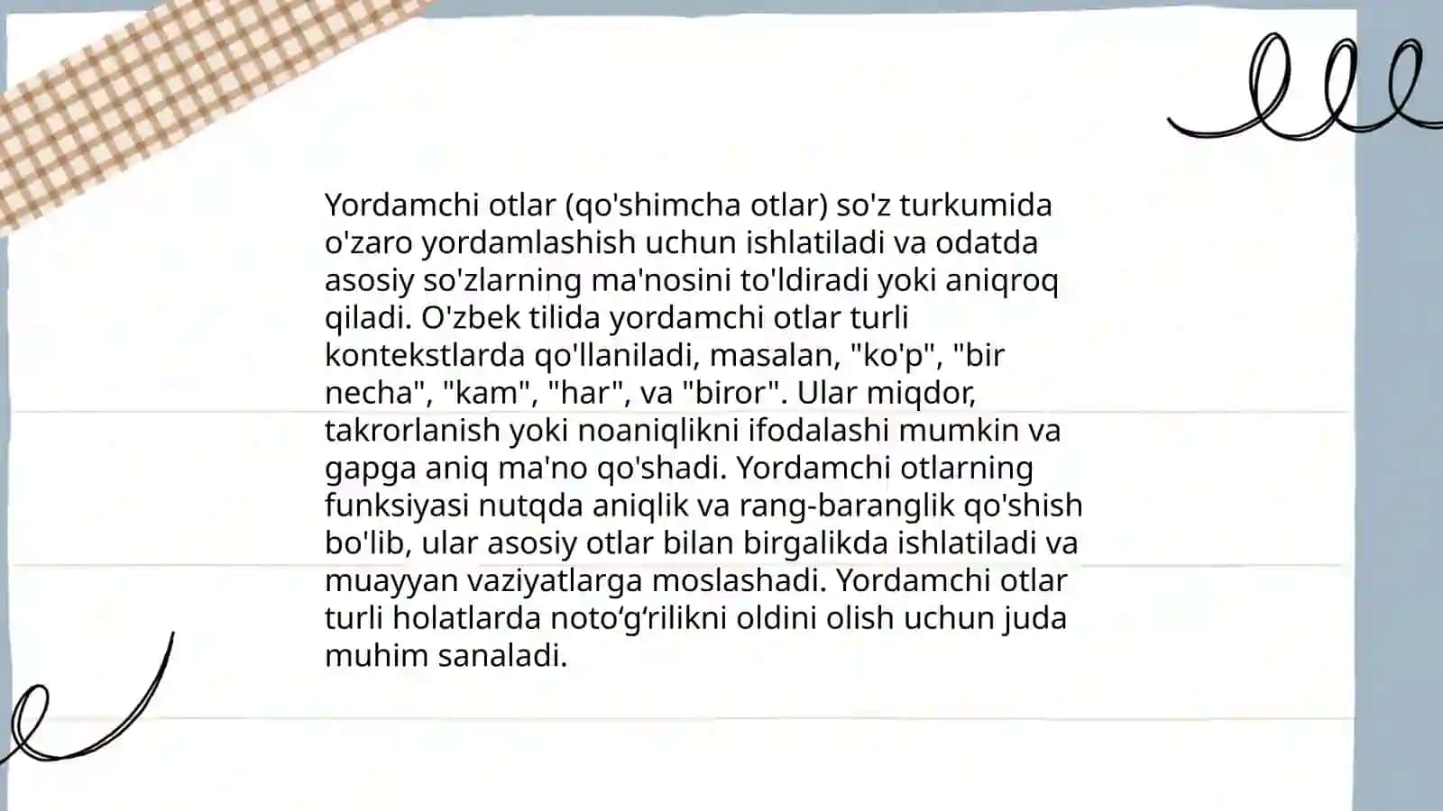 Yordamchi soz turkumlari Komakchi 4