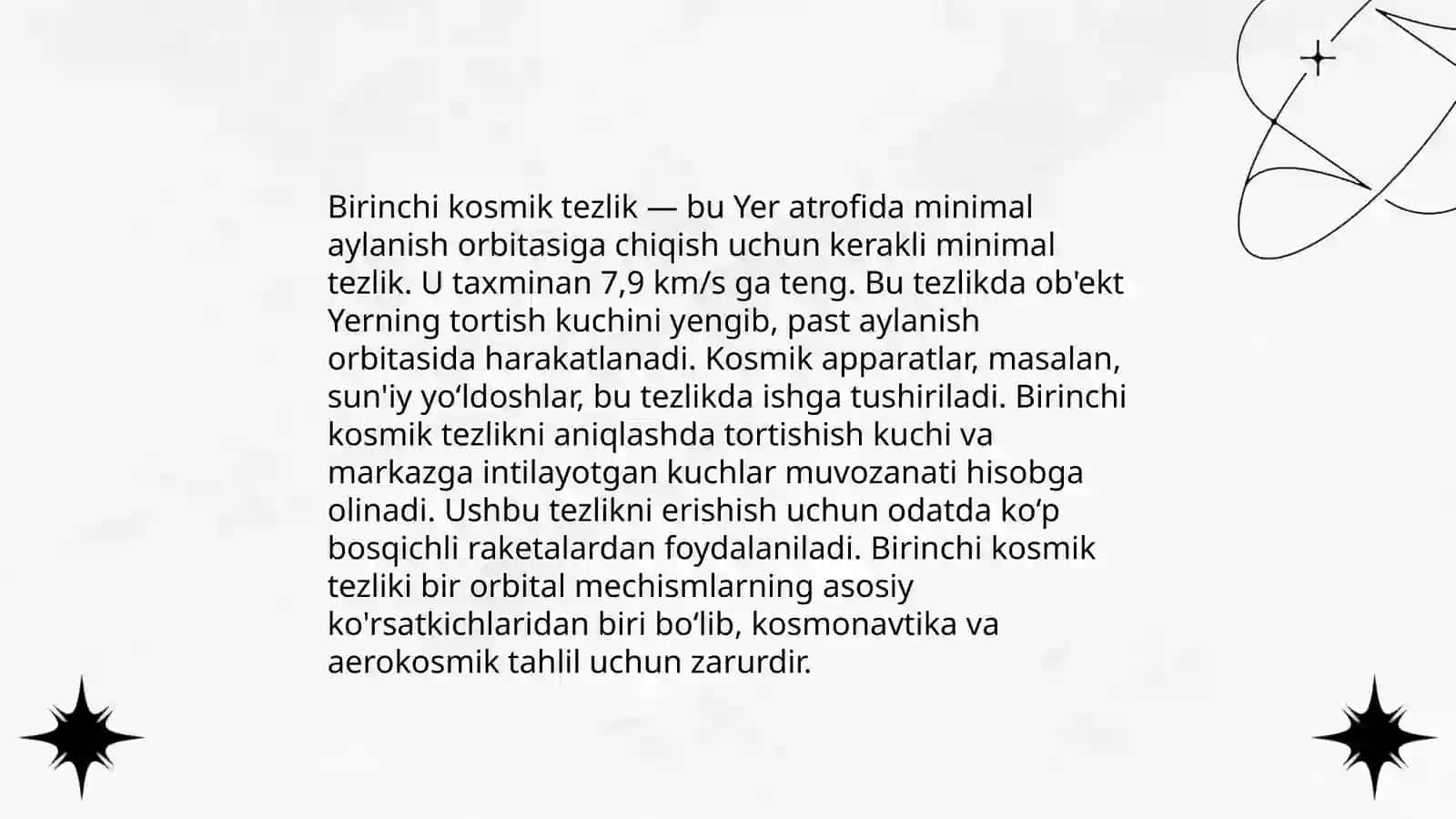 Kosmik tezliklar Sunʼiy yoʻldoshlar 4