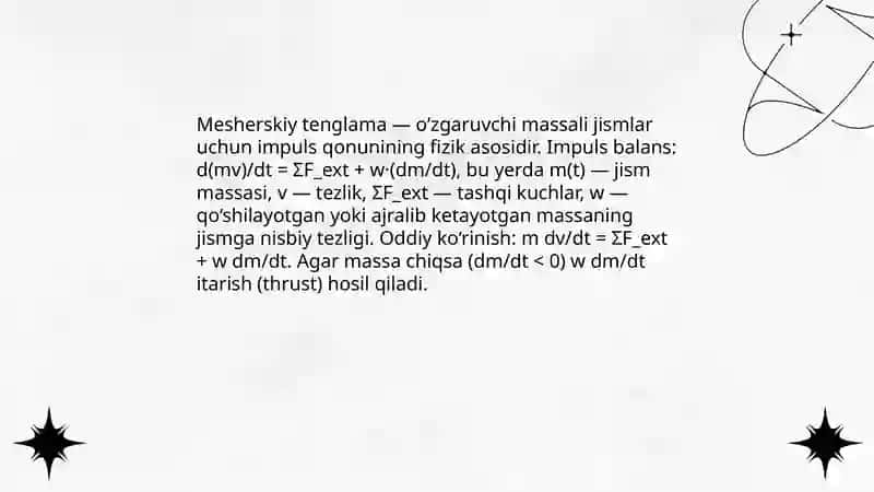 Mesherskiy tenglamasi 4