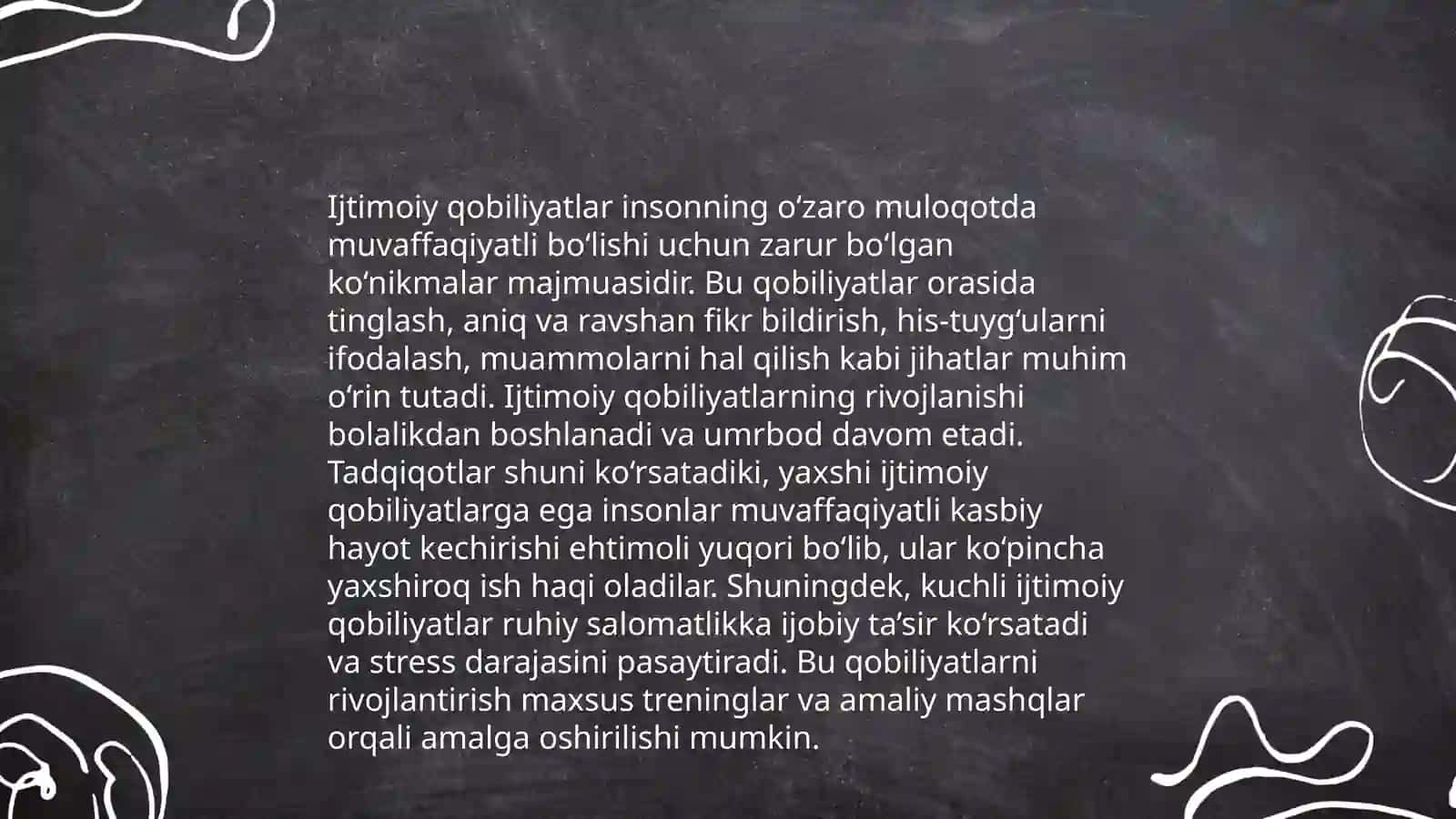 Qobiliyatlarning umumiy tasnifi 4
