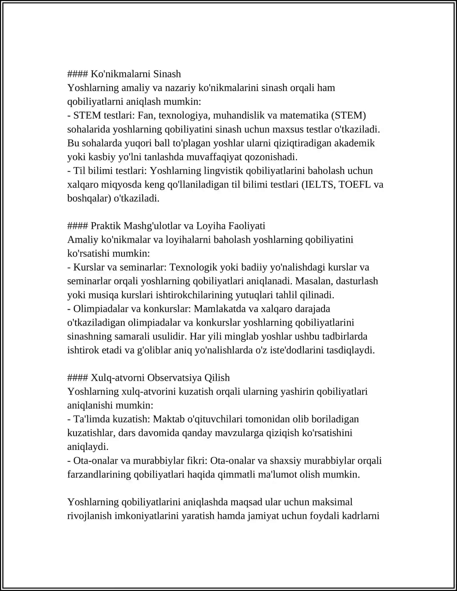 Qobiliyat Iqtidor va Istedad 4